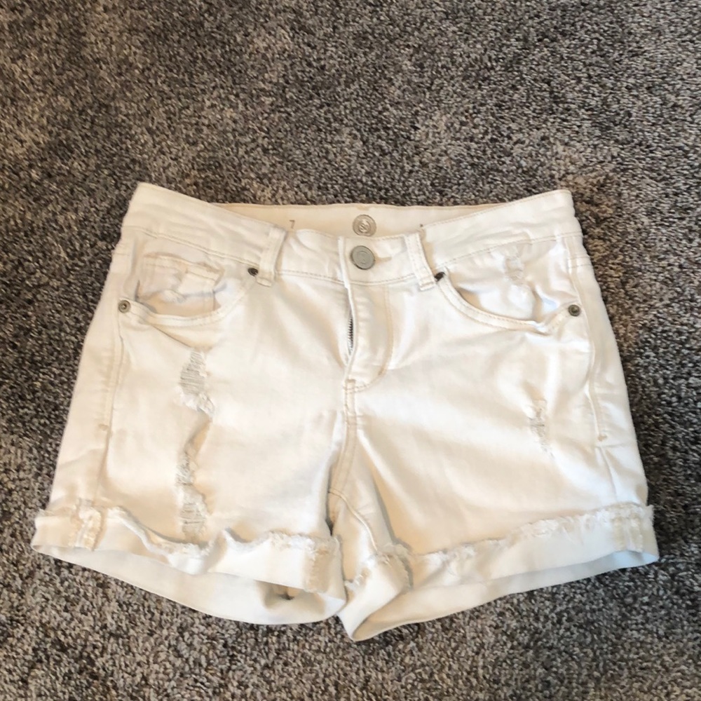 White “So” Shorts